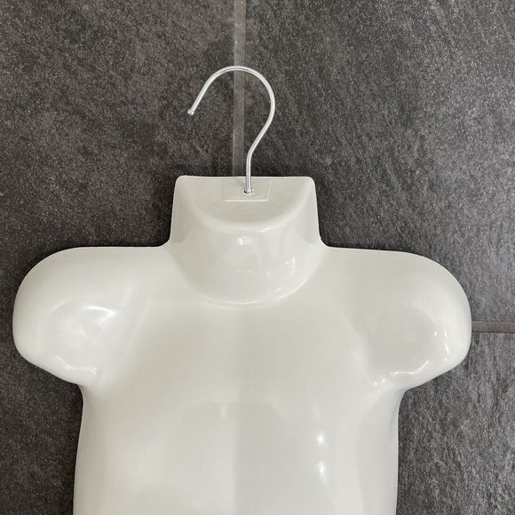 Mannequin Childrens White Torso Kids Hanging Dress Form Hollow Back Hard Plastic - Picture 2 of 9